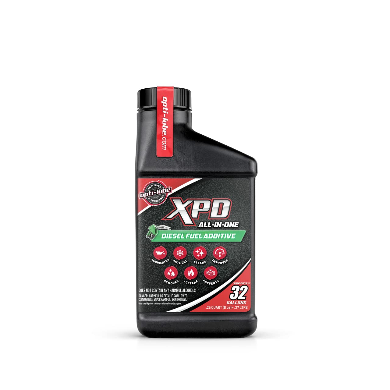 Opti-Lube XPD All-in-One Diesel Fuel Additive - 8oz Bottles (24 Pack Case) | Improves Fuel Efficiency, Reduces Engine Wear & Extends Engine Life - Ideal for Trucks, Heavy Equipment & Diesel Vehicles