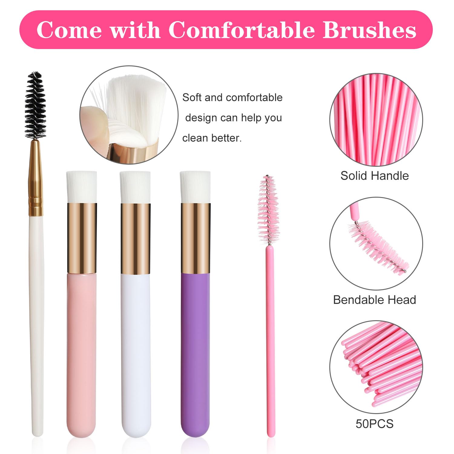 9-Piece Eyelash Extension Kit for Home & Salon Use - Includes Eyelash Shampoo, Mini USB Heater, Lash Dryer, Disposable Brushes, Mascara Wands & Cleaning Tools - Perfect for DIY Lash Extensions, Professional Styling & Beauty Salon Treatments