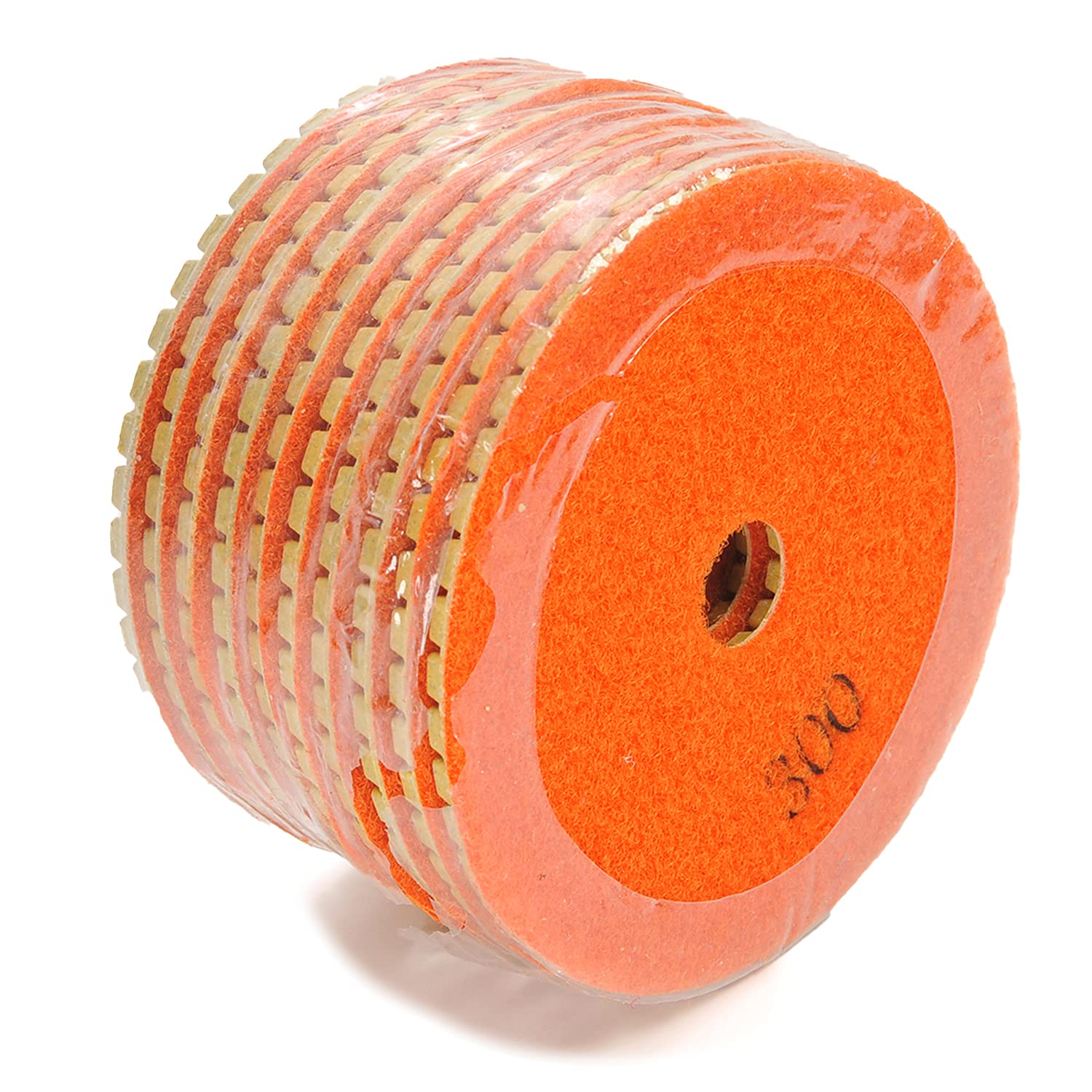 4 Inch Diamond Polishing Pads 10-Piece Set - 300 Grit Wet Polishing Discs for Granite, Marble, Concrete - Compatible with Floor Grinders & Polishers - Perfect for Countertop, Tile & Stone Restoration Projects
