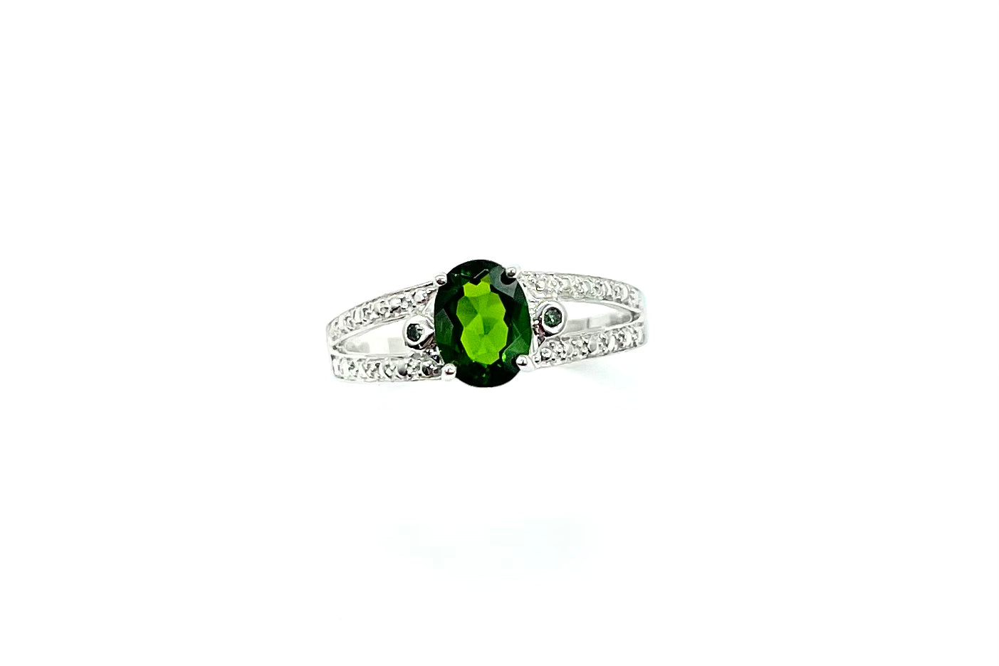 10k White Gold Peridot Ring for Women - Elegant Birthstone Jewelry Gift for August, Anniversary & Special Occasions