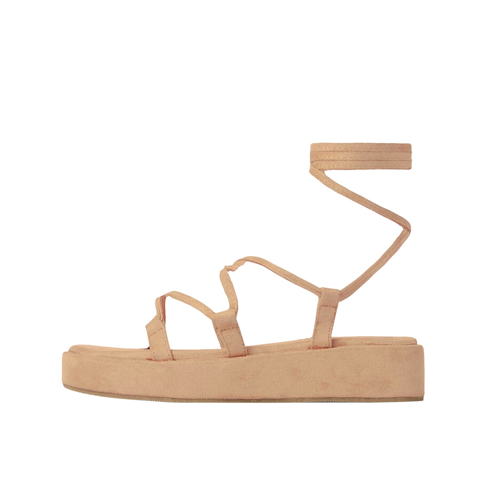 Women's Platform Slide Sandals with Roman Strap - Comfortable Suede Slip-On Sandals for Athletic & Casual Wear - Perfect for Beach, Pool, Gym & Everyday Use