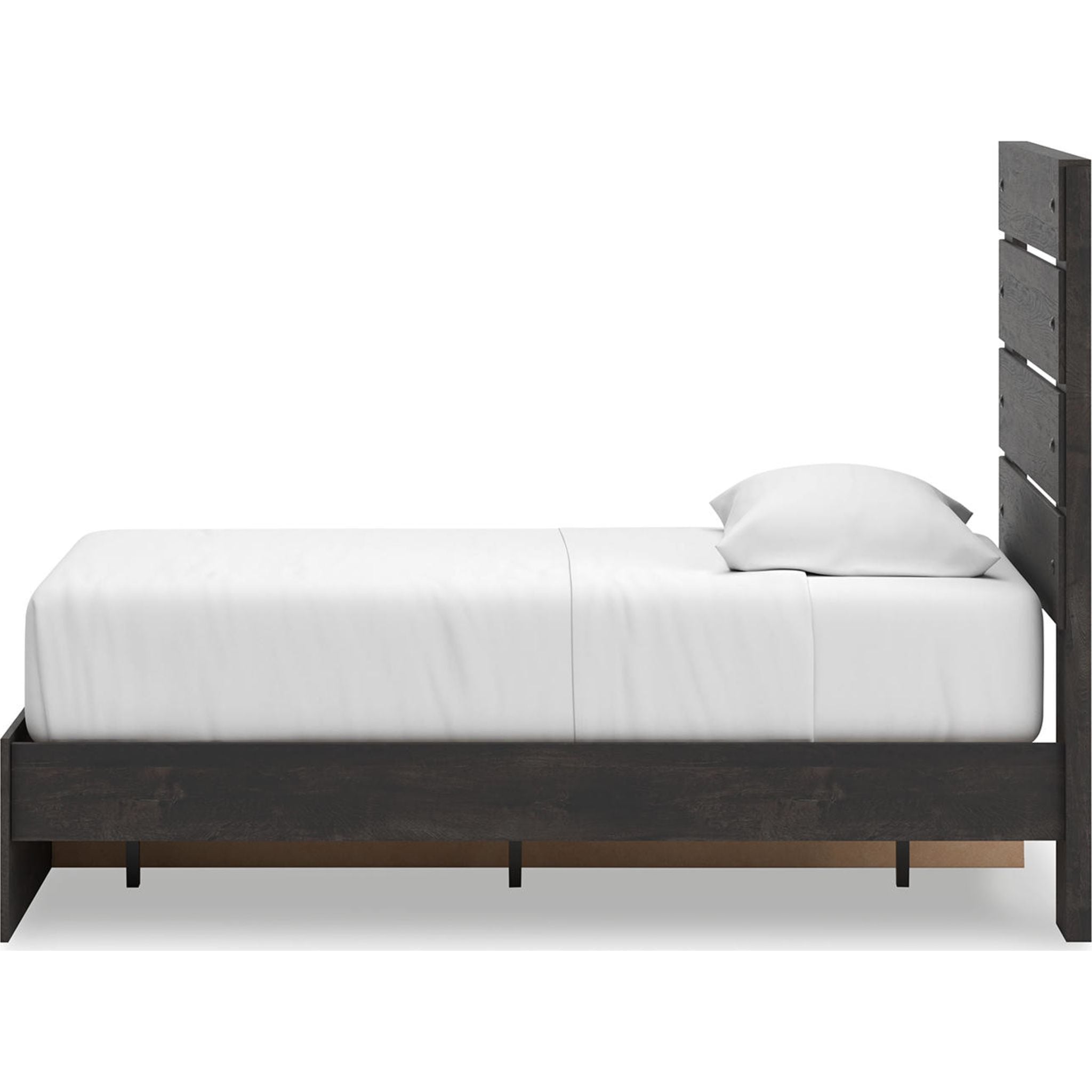 Hollivern Twin Storage Bed Frame with Underbed Drawers - Dark Gray - Space-Saving Bedroom Furniture for Kids, Teens & Small Spaces
