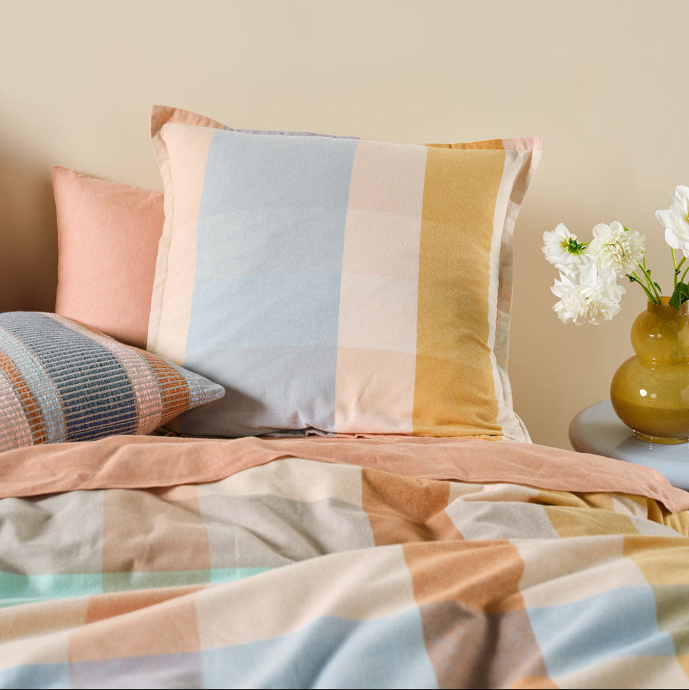 Premium Eastwood Hazelnut Quilt Cover Set - 100% Cotton Luxury Bedding by Linen House for Cozy Bedroom & Guest Room Decor