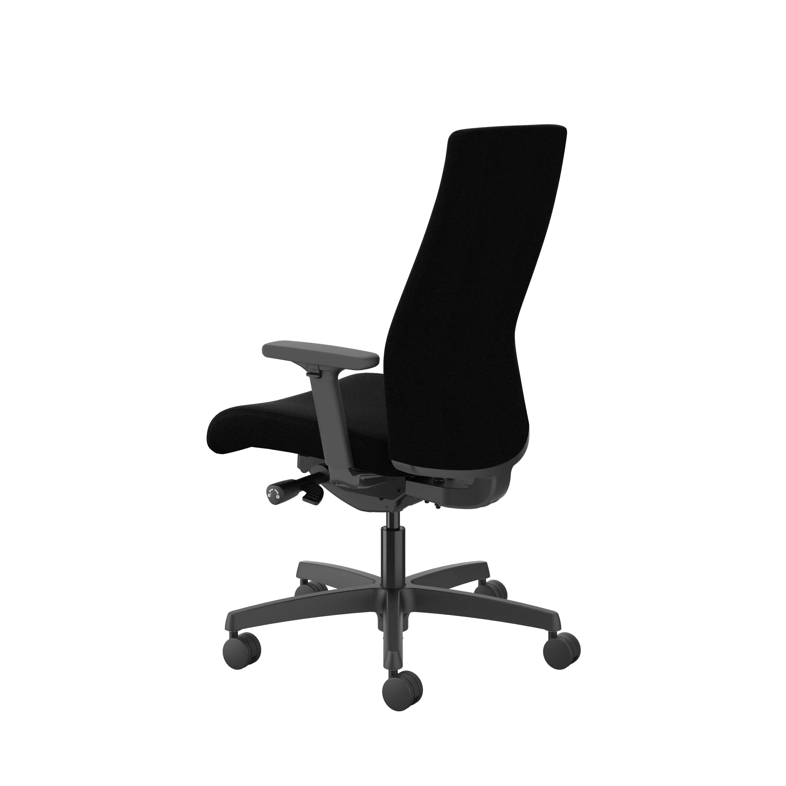 HON Ignition Upholstered Mid Back Office Chair - Ergonomic Mesh Task Chair with Adjustable Lumbar Support for Home & Office Workspace - Perfect for Long Hours of Computer Work and Video Conferencing