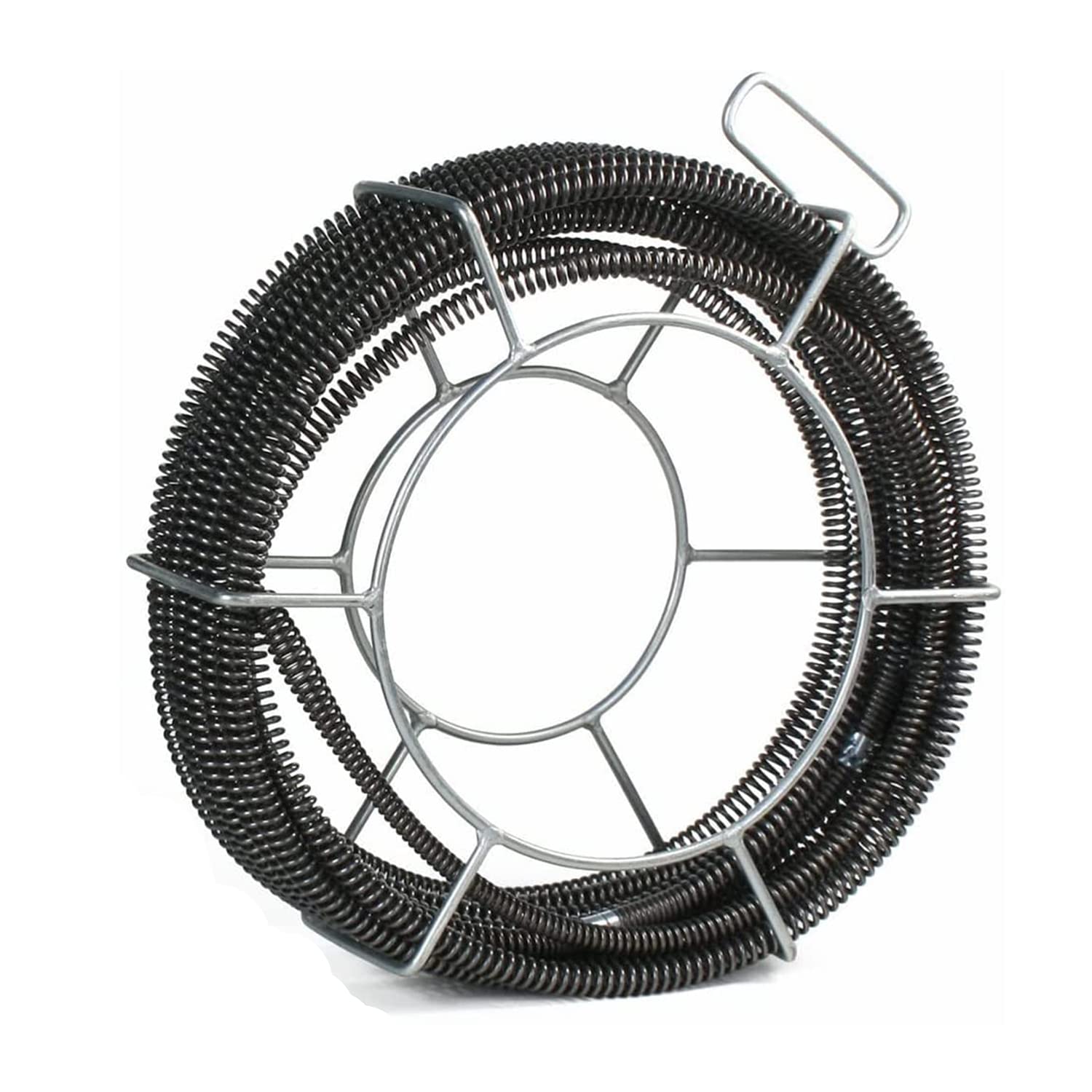 Willbebest 60 Feet x 5/8 Inch Hollow Core Drain Cleaning Cable - Heavy Duty Sewer Snake Auger for Clogged Pipes & Drains - Perfect for Kitchen Sinks, Bathroom Drains, and Outdoor Sewer Lines