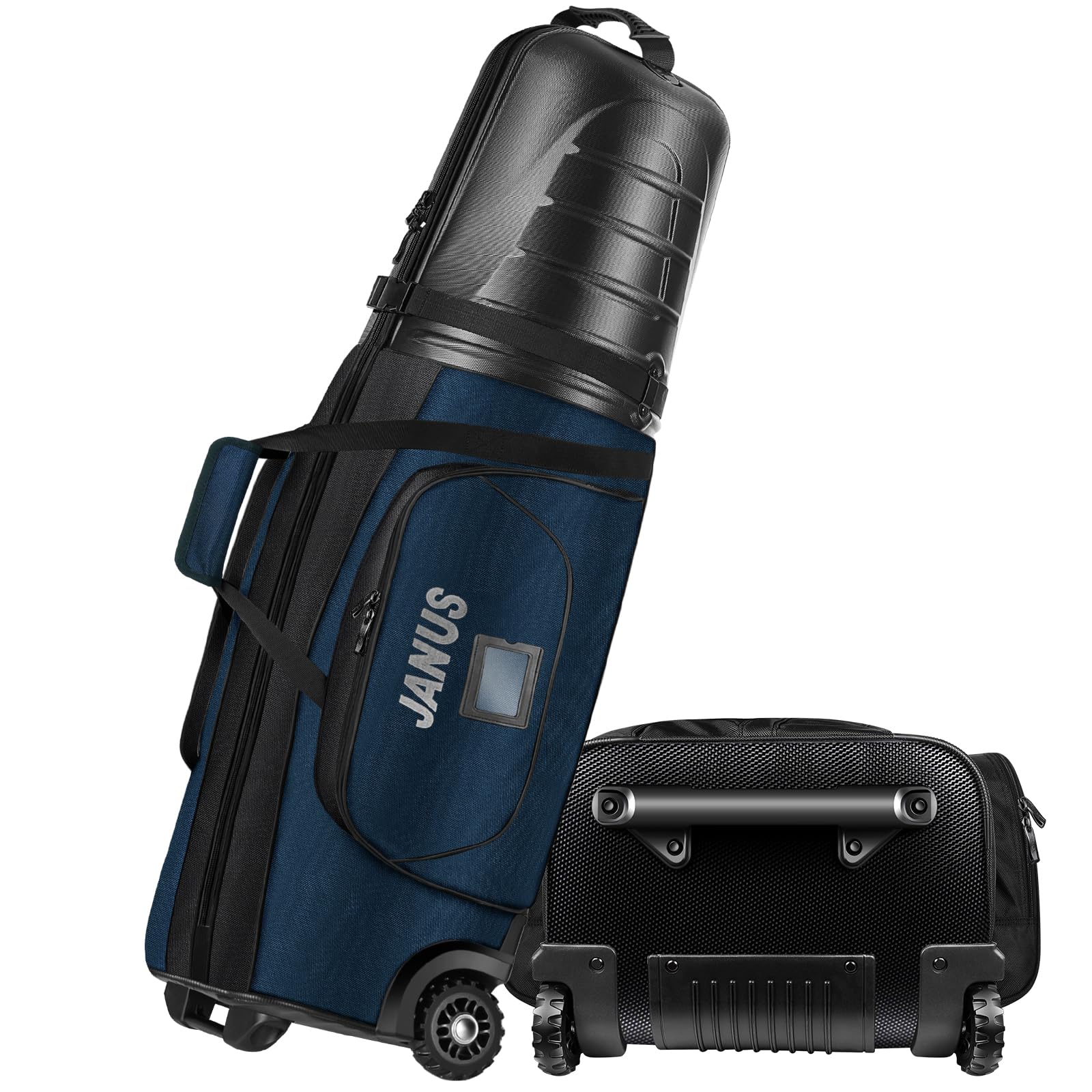 Premium JANUS Golf Travel Bag with Wheels & ABS Plastic Head Cover - Airline Approved Hard Case for Golf Clubs | Perfect for Air Travel, Golf Tournaments & Secure Storage