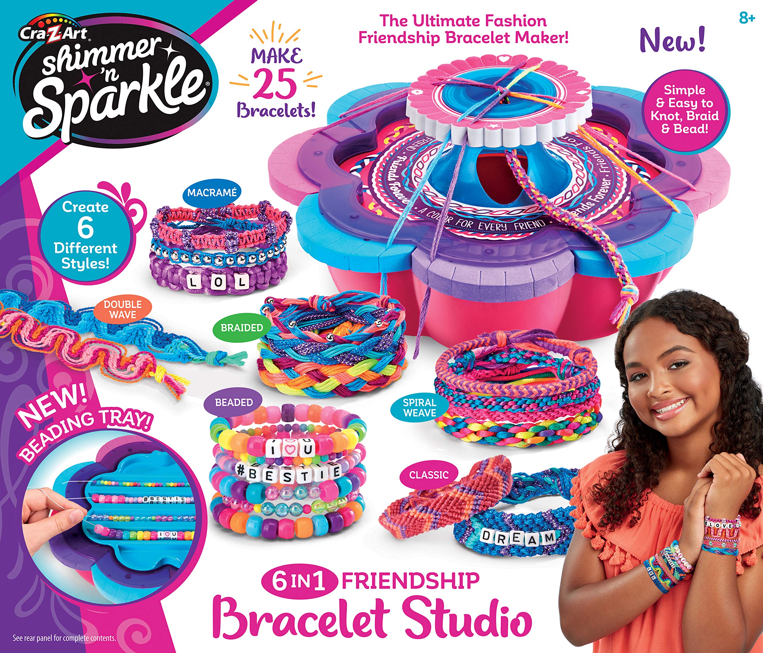 Cra-Z-Art Shimmer & Sparkle Ultimate Friendship Bracelet Maker Kit - DIY Jewelry Making Set for Kids & Teens - Perfect for Birthday Gifts, Sleepovers & Craft Parties