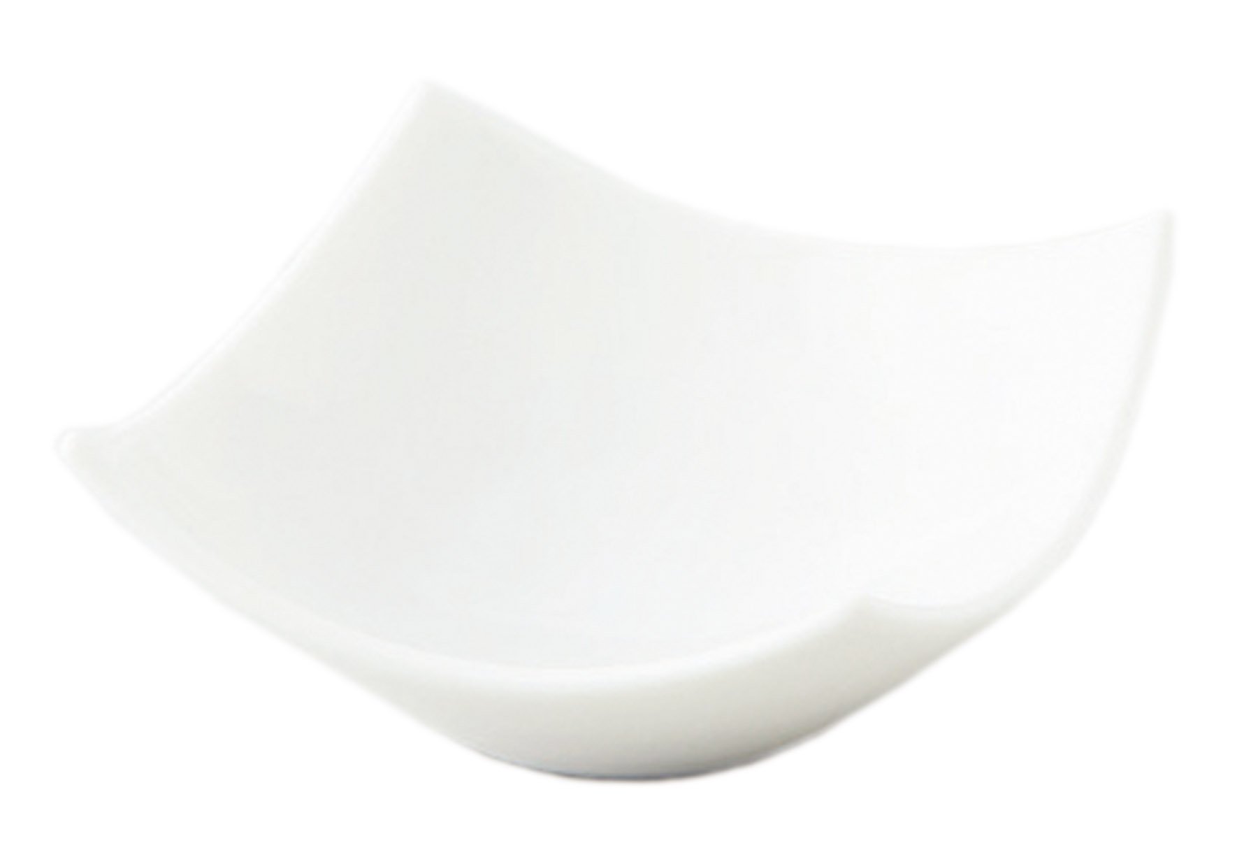 7-Piece Square Up Bean Dishes Set - White Porcelain P04301 - Perfect for Serving Appetizers, Salads & Side Dishes at Parties & Family Gatherings