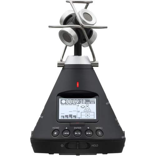 Zoom H3-VR 360° Handy Recorder with Built-in Microphones | Includes Headphones, Mic Stand, 16GB SD Card, Rechargeable Batteries & Microfiber Cloth | Perfect for VR Audio Recording, Podcasting & Field Interviews