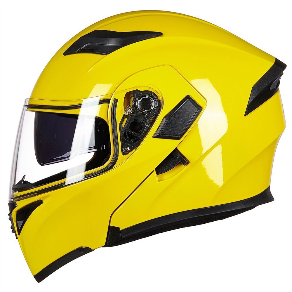 ILM Motorcycle Dual Visor Flip up Modular Full Face Helmet DOT Approved - 6 Color Options (Model 902) for Street Riding, Commuting & Touring