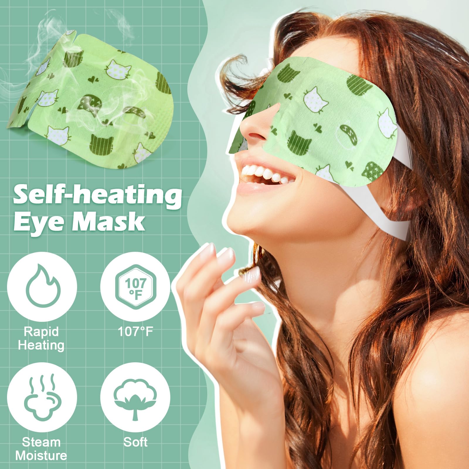 24 Packs Disposable Self-Heating Steam Eye Masks for Dry Eyes Relief - Unscented, Lavender & Chamomile - Warm Therapy for Spa, Sleep, Office & Travel - Perfect for Stress Relief & Eyestrain