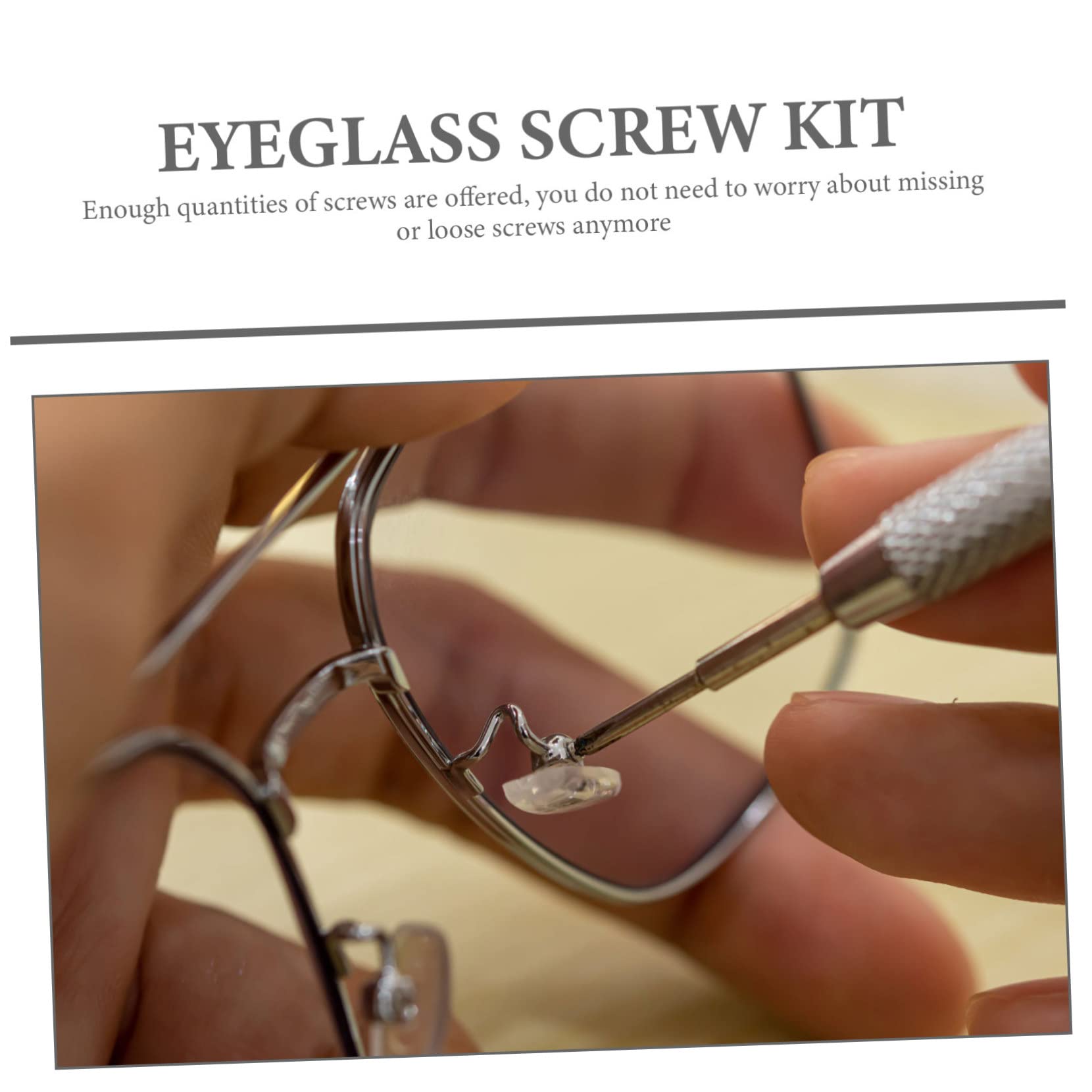 SOLUSTRE 1 Set Glasses Repair Kit - Includes Screws, Nose Pads, Sunglass Accessories & Metal Repair Tools - Perfect for Fixing Broken Eyeglass Frames, Adjusting Nose Pads & Sunglass Maintenance at Home or On-the-Go