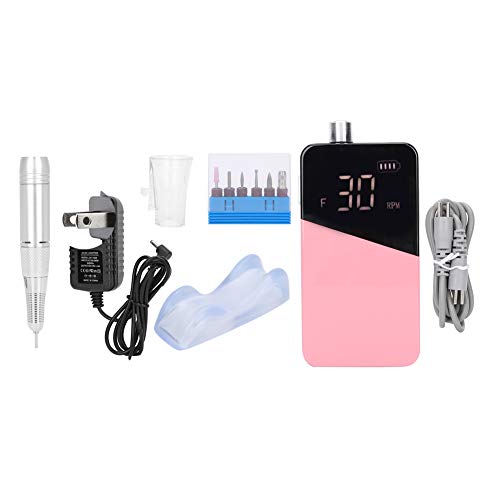 Professional Electric Nail Drill Kit for Pedicure & Manicure - Portable Nail File Machine for Acrylic Nails, Gel Polish & Nail Art (Pink, US Standard) - Perfect for Home Salon, DIY Nail Care & Professional Use