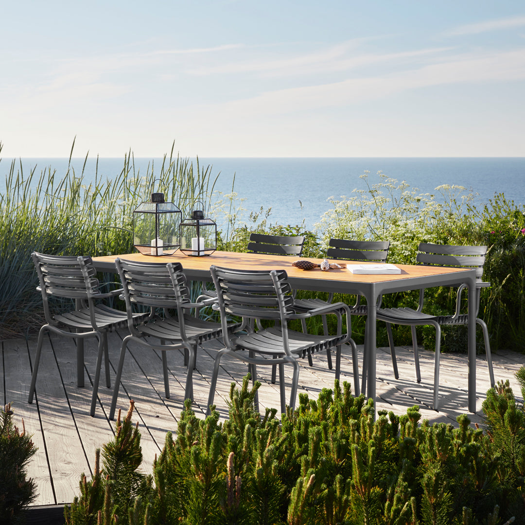 4-Piece Outdoor Dining Set - Rectangle Patio Table with 4 Chairs for Garden, Backyard, and Poolside Gatherings
