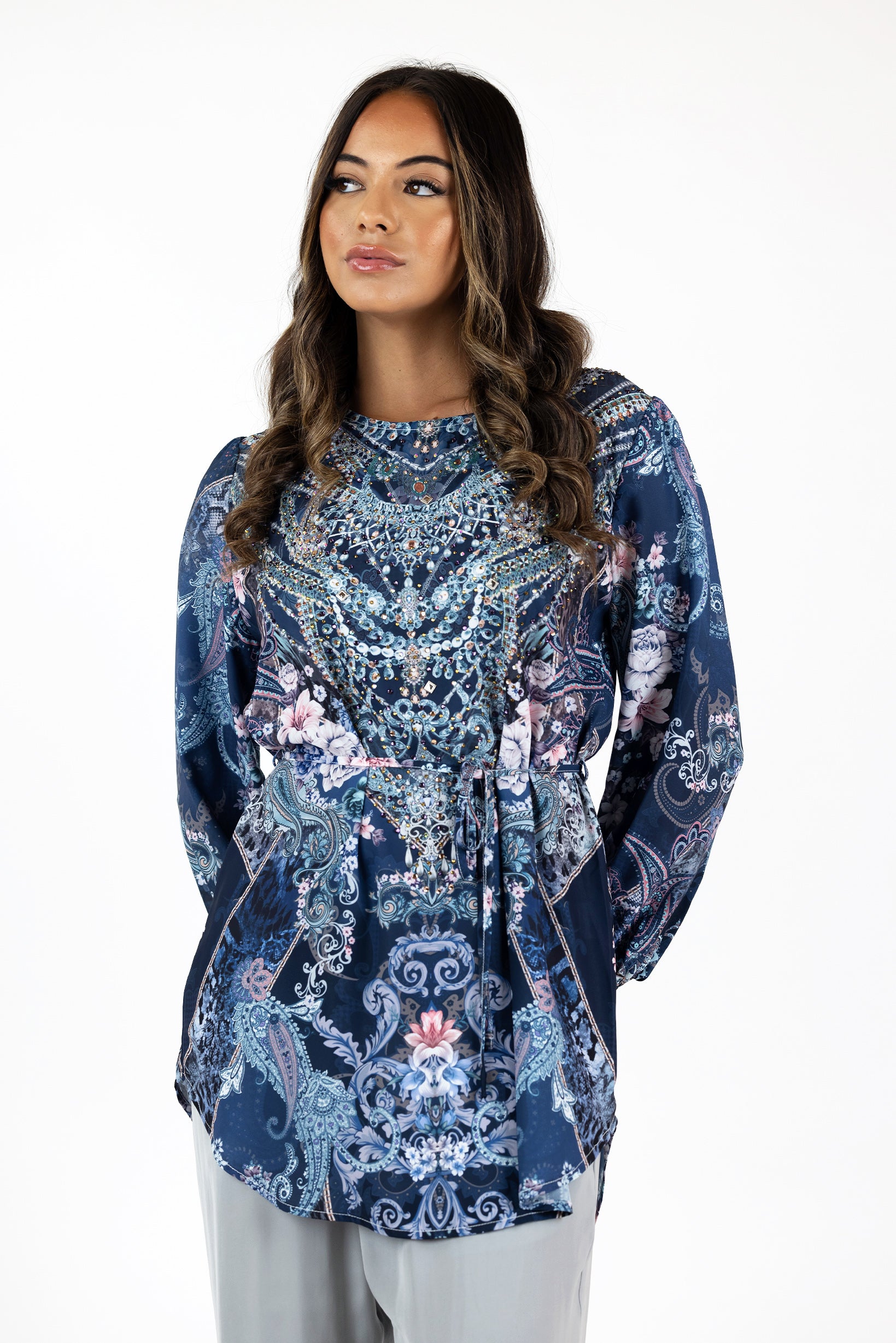 Impiana Beaded Blouse for Women - Elegant Embellished Tops for Party, Wedding & Special Occasions