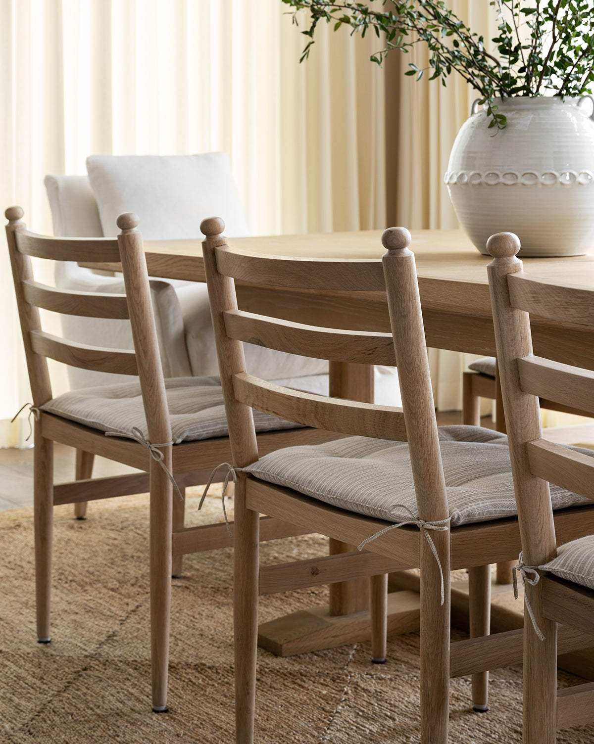 Romany Dining Chair - Modern Wooden Kitchen Chairs Set of 2, Comfortable Upholstered Seat for Dining Room, Kitchen, Breakfast Nook & Home Office