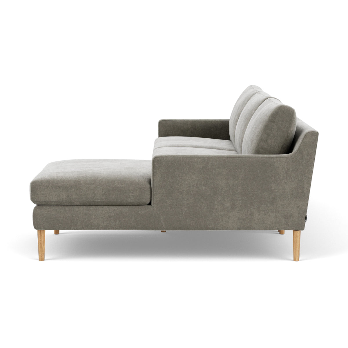 Astha Fabric Right Chaise Sofa - Modern Upholstered Sectional Couch for Living Room, Lounge & Small Spaces