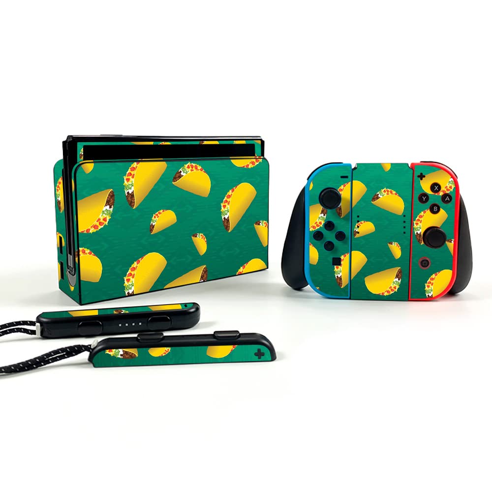 MightySkins Vinyl Decal Wrap Cover for Nintendo Switch OLED - Taco Design | Protective & Durable Skin | Easy to Apply & Remove | Made in USA | Perfect for Gaming, Travel & Personalization