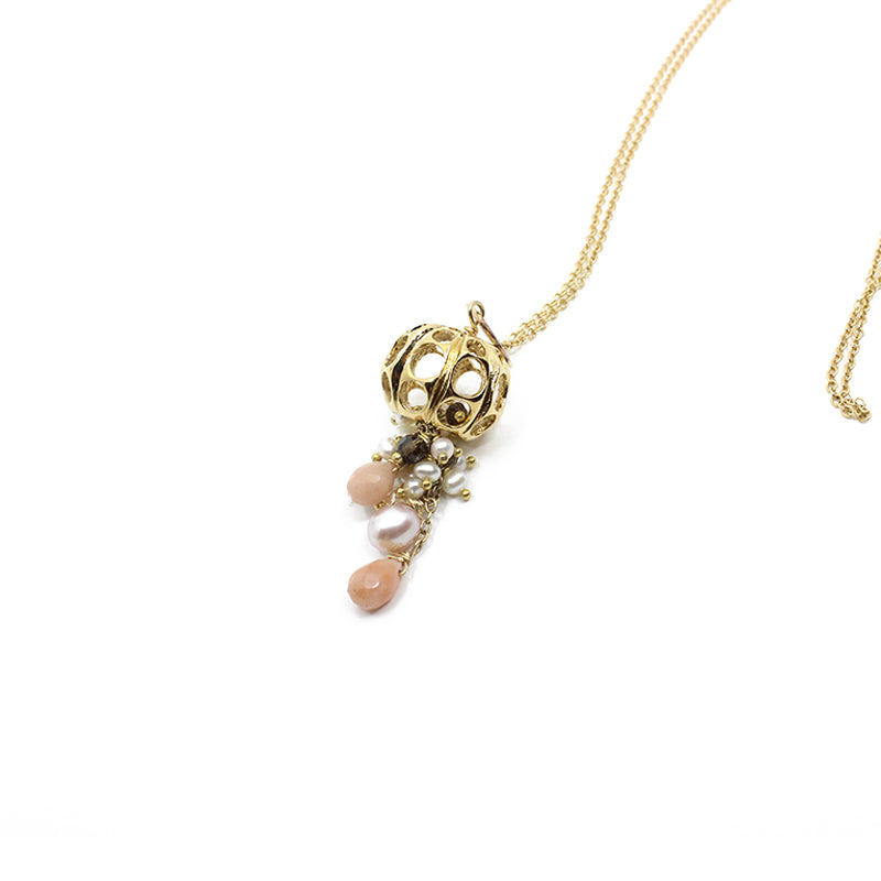 Gold Jellyfish Necklace - Elegant 18K Gold Plated Marine Jewelry by Louise Douglas | Perfect for Beach Weddings, Ocean-Themed Parties & Unique Gifts
