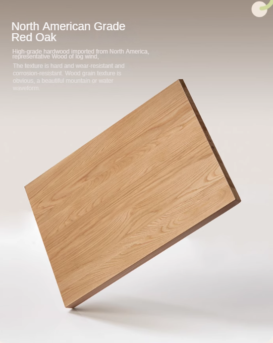 Premium Oak Solid Wood Square Coffee Table - Modern Living Room Furniture for Home Decor & Relaxation