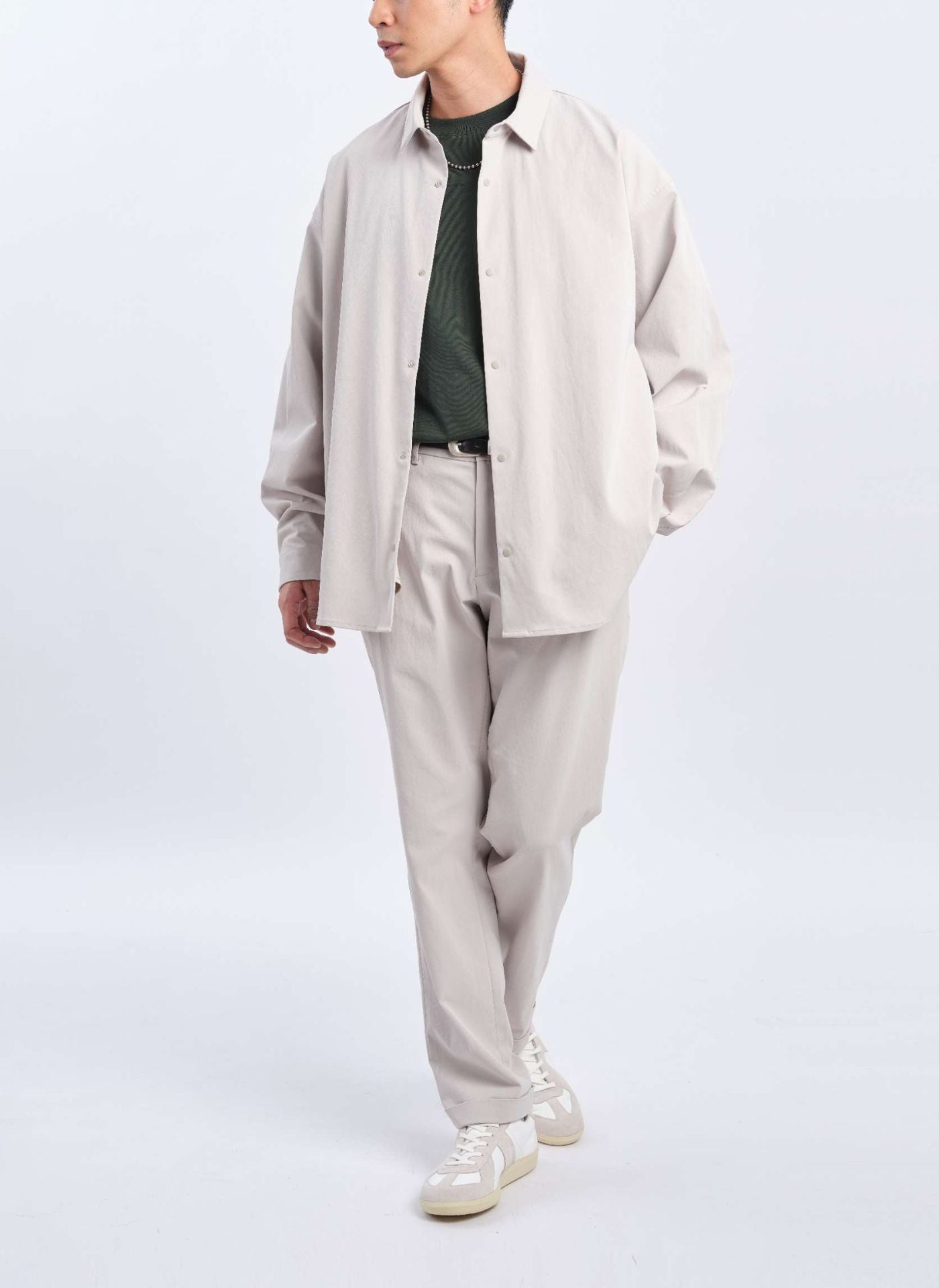 Men's Cotton Touch Solotex Snap Button Shirt Jacket - Lightweight Casual Overshirt for Spring & Fall Layering | Perfect for Outdoor Activities, Workwear, and Everyday Fashion