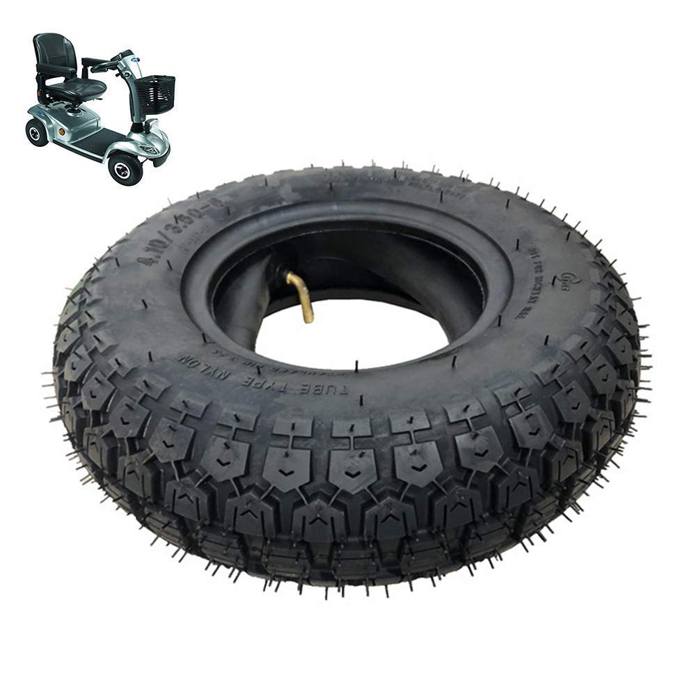 Durable 4.10/3.50-6 Scooter Tires - Heavy Duty, Non-Slip, Low Rolling Resistance Replacement Wheels for Mobility Scooters & Electric Carts - Perfect for Seniors & Outdoor Use