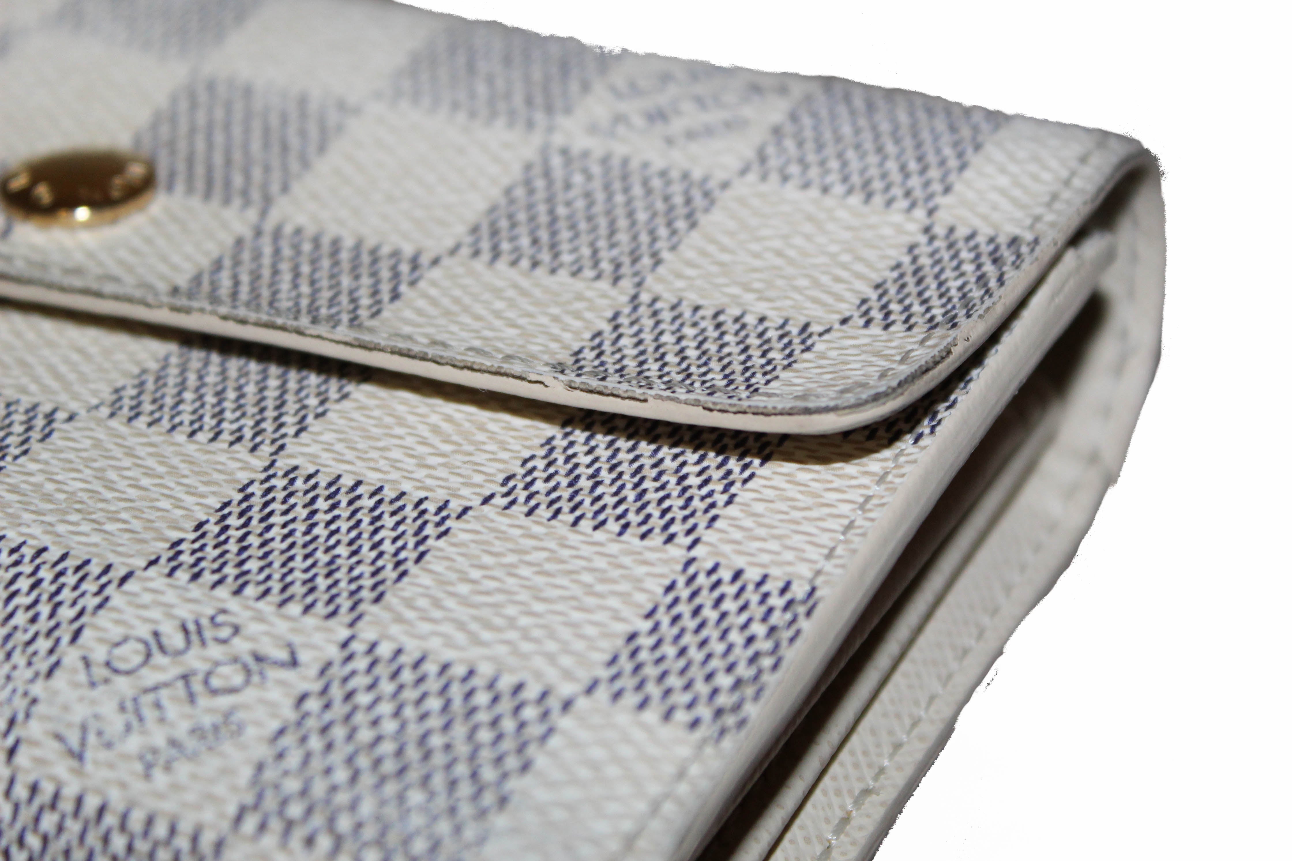 Authentic Louis Vuitton Damier Azur Alexandra Wallet - Luxury Women's Zip Around Wallet for Everyday Use & Travel Accessories