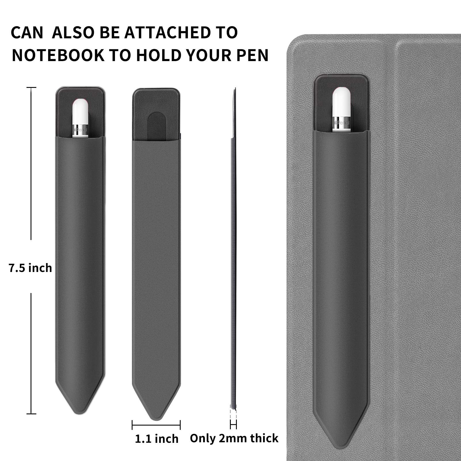 2 Pack Apple Pencil Holder Sleeve for 1st & 2nd Gen - Compatible with iPad Pro 11/12.9