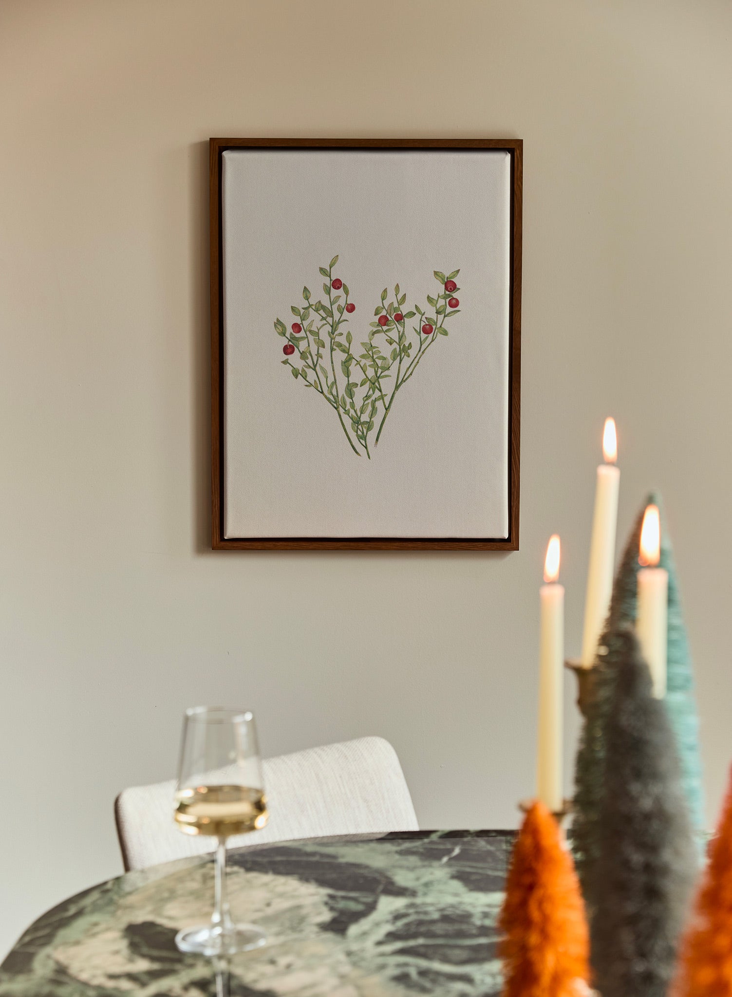 Dark Oak Floating Canvas Frame 8x10 Inches (20x25 cm) - Modern Wooden Picture Frame for Wall Art, Photos & Home Decor - Perfect for Living Room, Bedroom & Office Display