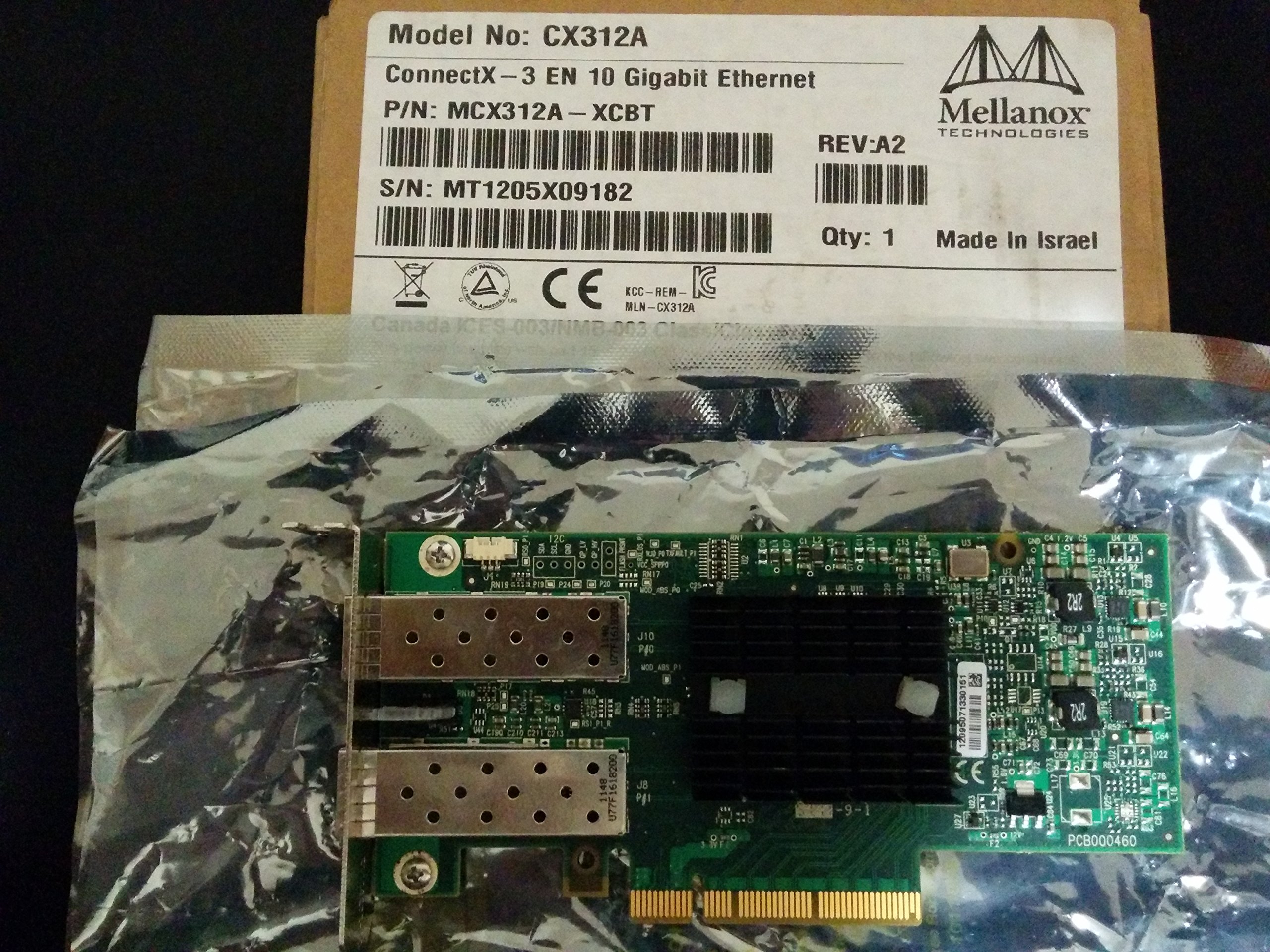 Mellanox MCX312A-XCBT ConnectX-3 10Gbps Ethernet Adapter Card - Single/Dual SFP+ Ports for Servers & Workstations - High-Speed Network Connectivity for Data Centers, Cloud Computing & Enterprise Networks