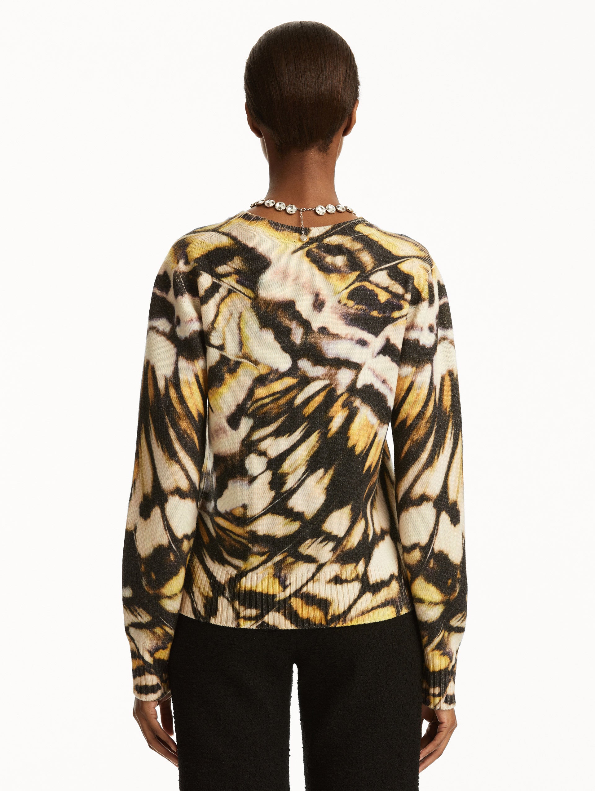 Abstract Butterfly Printed Pullover Sweatshirt - Women's Casual Loose Fit Hoodie for Streetwear & Loungewear | Perfect for Everyday Wear, Yoga, and Coffee Dates