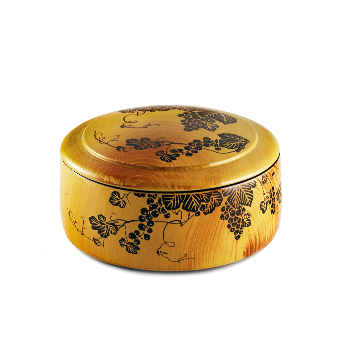 Grape Motif Chirashi Sushi Box - 6.54 Inch Diameter Bento Lunch Container | Perfect for Japanese Cuisine, Picnics & Party Food Presentation