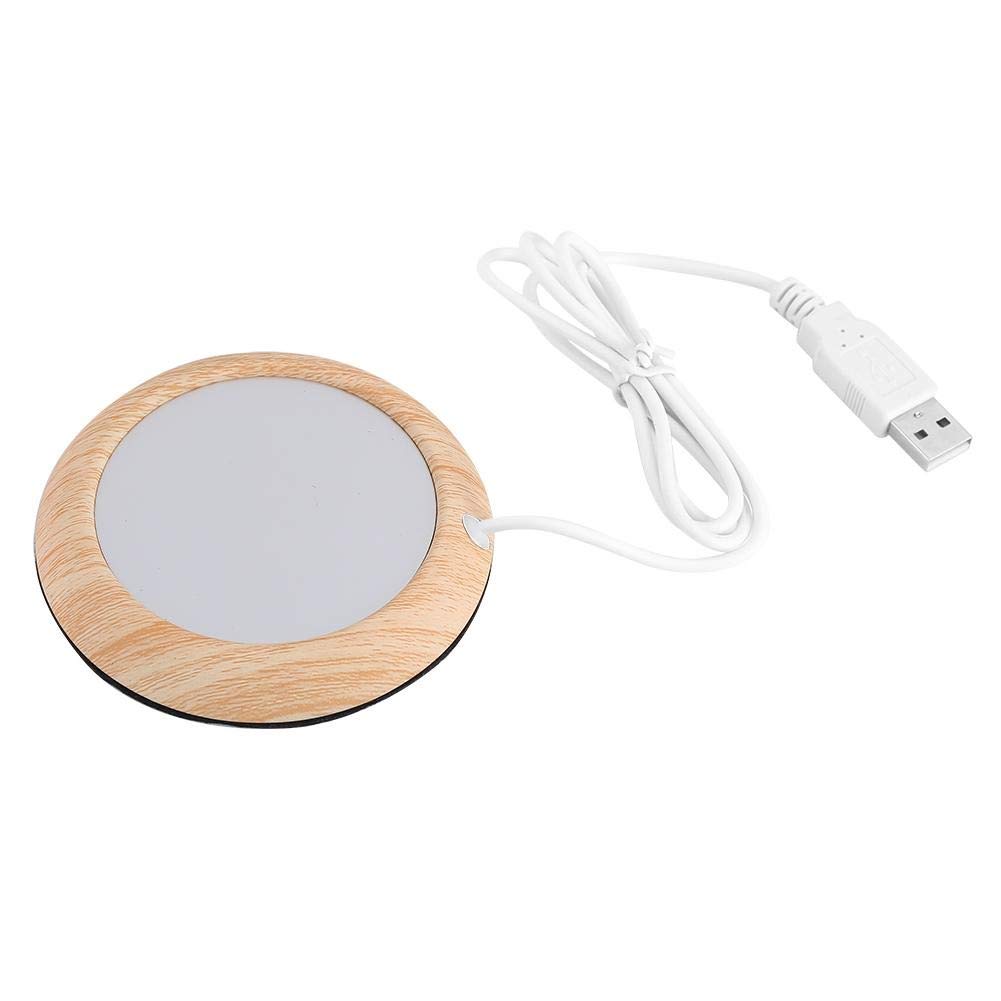 Unibell USB Wood Grain Cup Warmer - Coffee Mug Warmer Pad for Tea, Milk & Beverages - Perfect for Office, Home & Travel Use