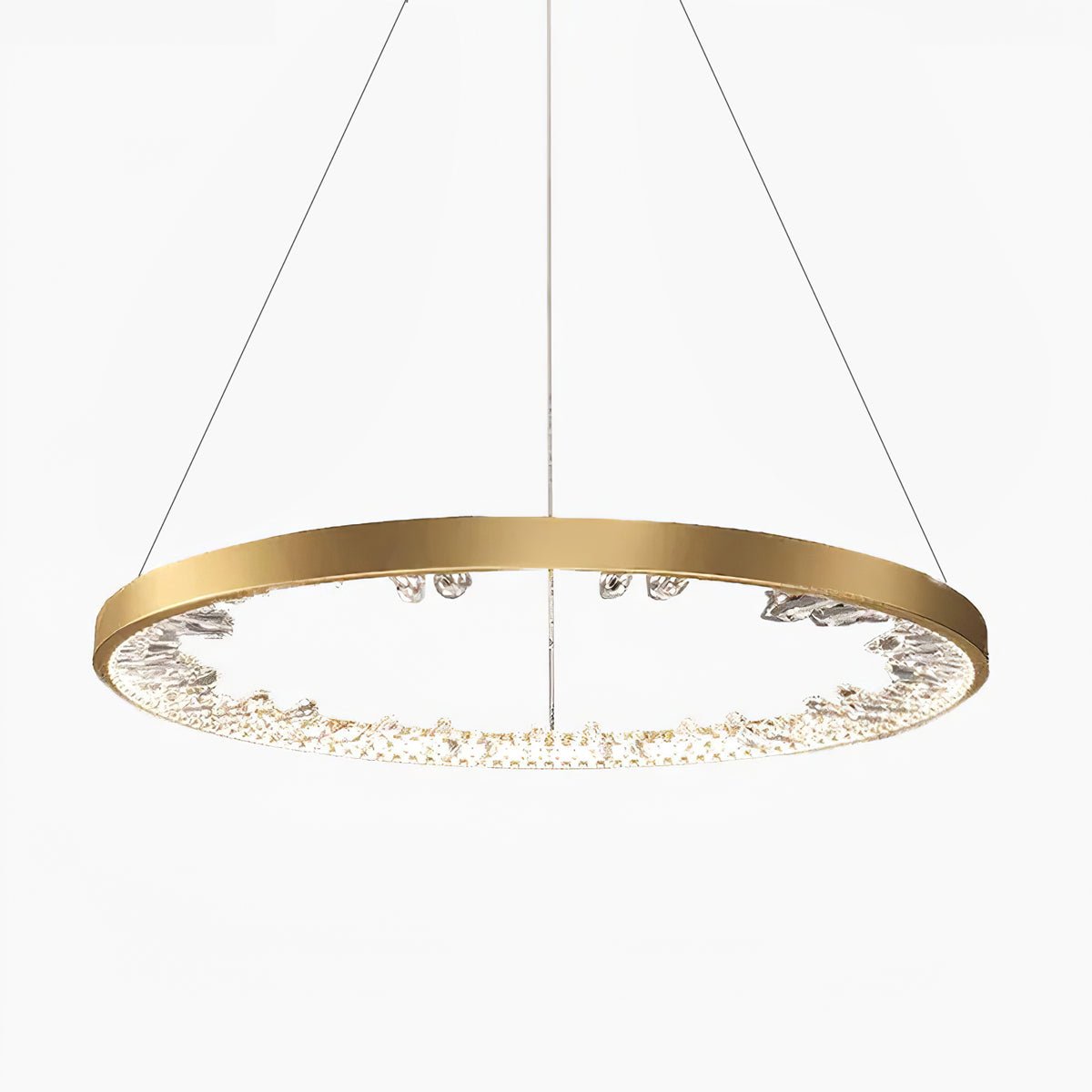 Luxury Crystal Chandelier - Modern Round Ceiling Light Fixture for Dining Room, Living Room & Bedroom | Elegant Home Decor Lighting for Weddings & Events