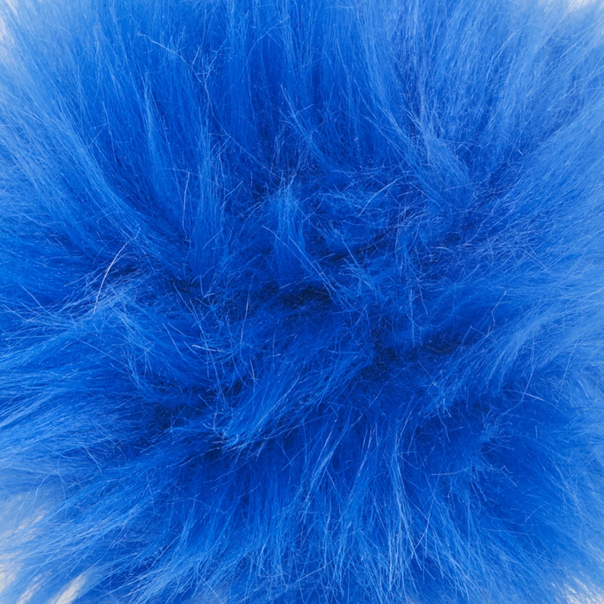 Lion Brand Yarn The Pom (Single) - Electric Blue | Soft Chunky Knitting Yarn for DIY Crafts, Home Decor & Scarf Making
