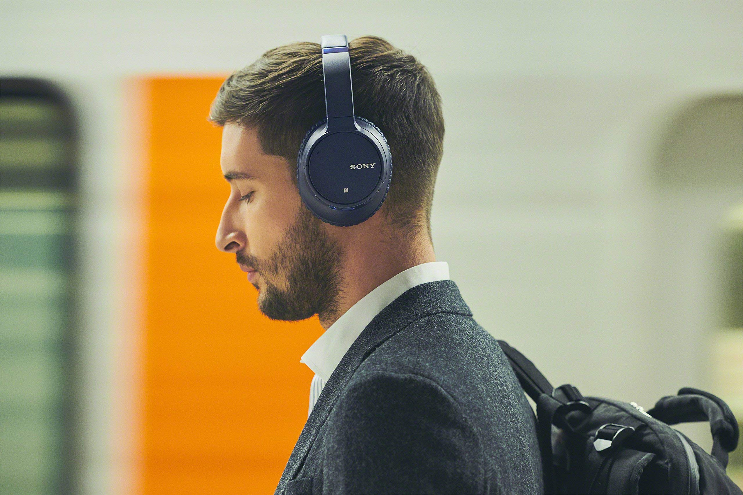 Sony WH-CH700N Wireless Bluetooth Noise Cancelling Over-Ear Headphones with Built-in Mic, Alexa Voice Control & 35H Battery - Blue (Renewed) - Perfect for Travel, Work & Music Lovers