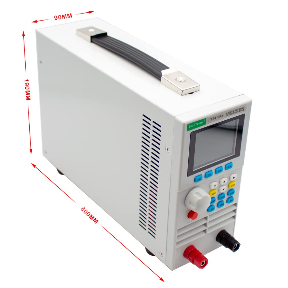 ET5410A+ Programmable 400W DC Electronic Load Battery Tester - 0-150V 0-40A Range with RS232 Interface for Battery Testing, Power Supply Validation & Lab Equipment Calibration | Perfect for Electronics Engineers, Battery Research & Industrial Applications