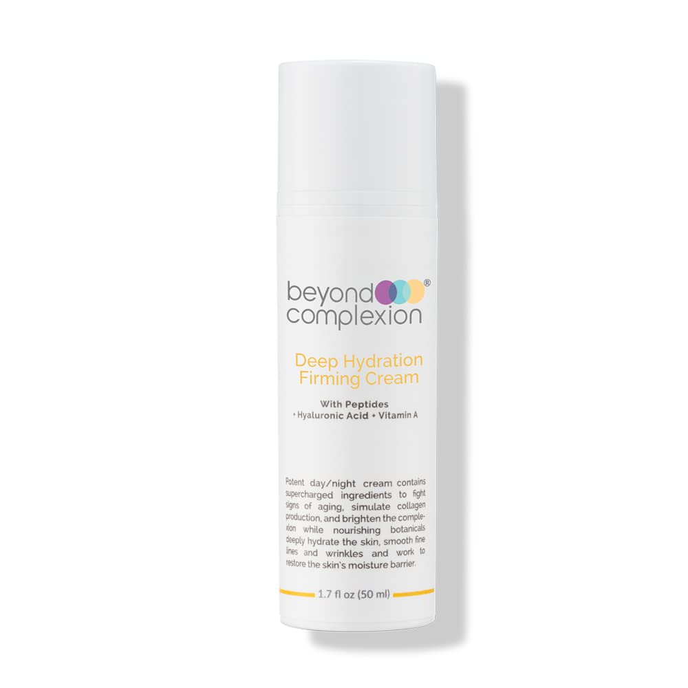 Deep Hydration Firming Face Cream with Peptides, Hyaluronic Acid & Vitamin A | Anti-Aging Moisturizer for Wrinkles & Dry Skin | Day & Night Use