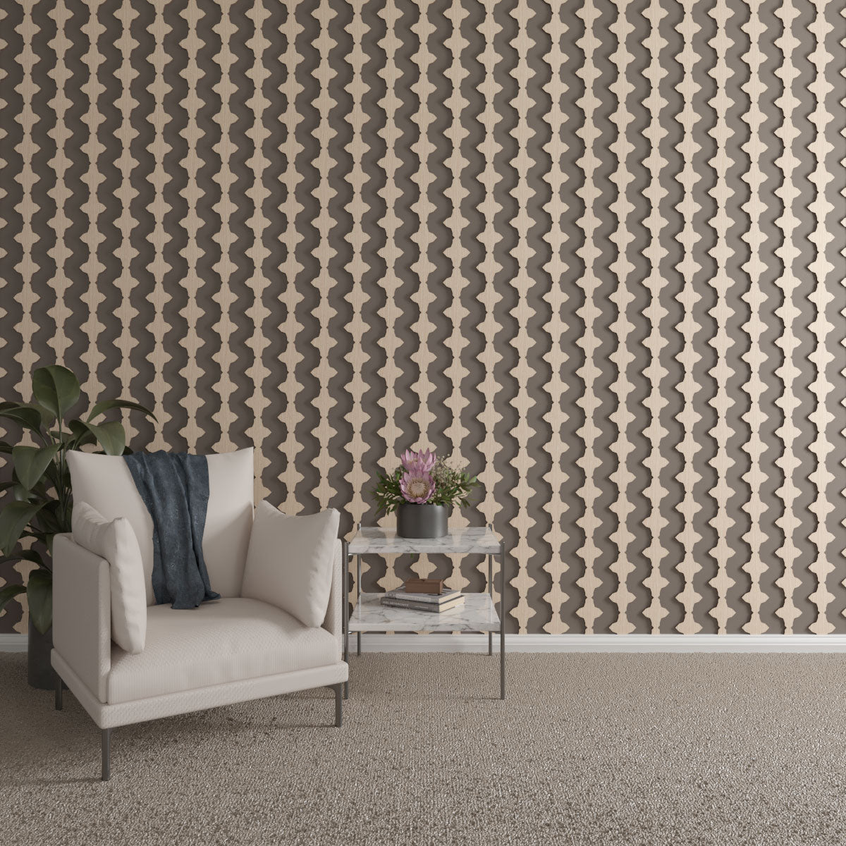 Pandora Adjustable Wood Slat Wall Kit - DIY Modern Acoustic Panel for Home Office & Living Room Decor