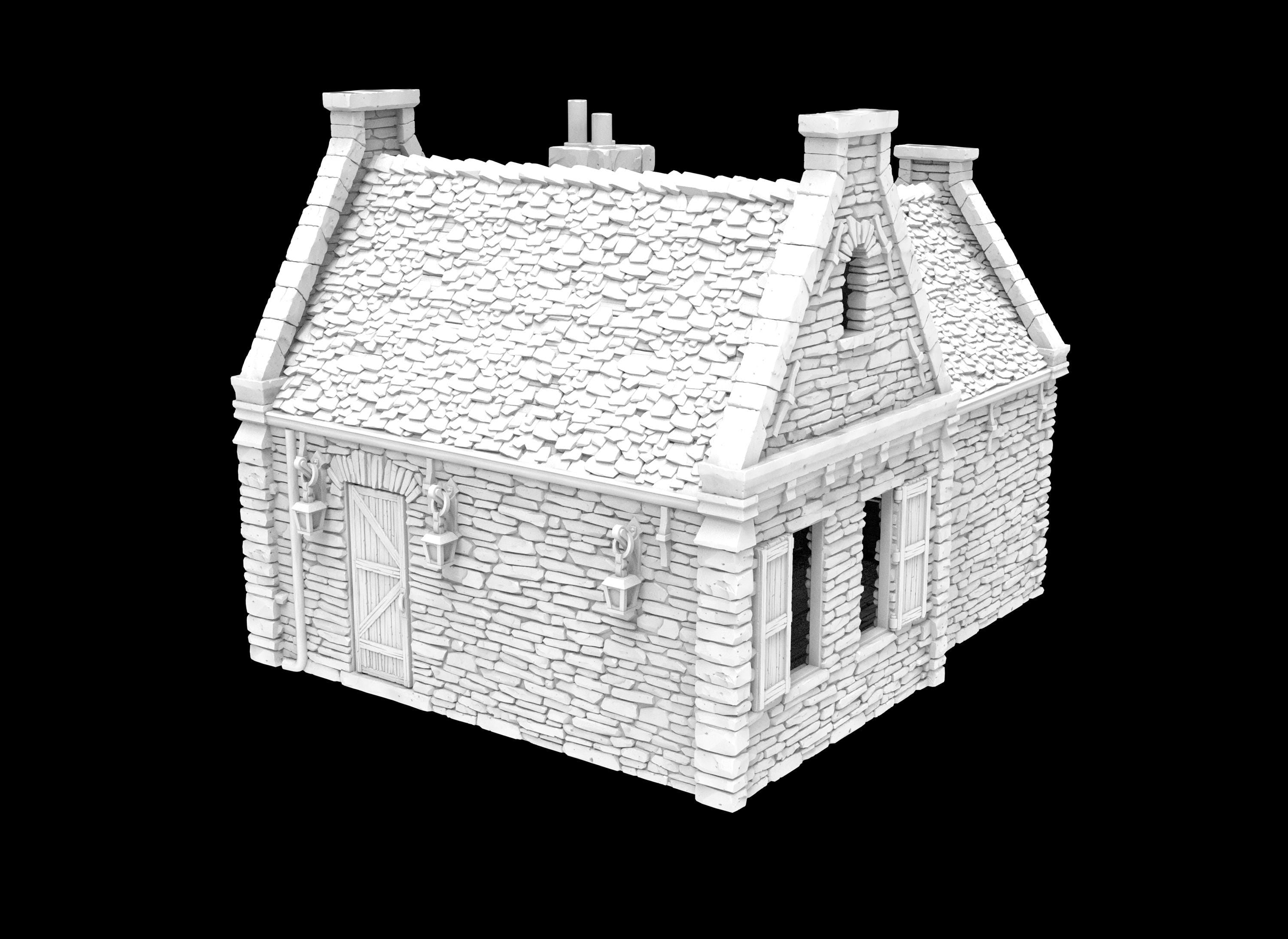 Waller's Residence: Authentic Historical Colonial House Miniature for DnD, Pathfinder & Wargaming - Perfect for RPG Campaigns & Tabletop Battle Scenes