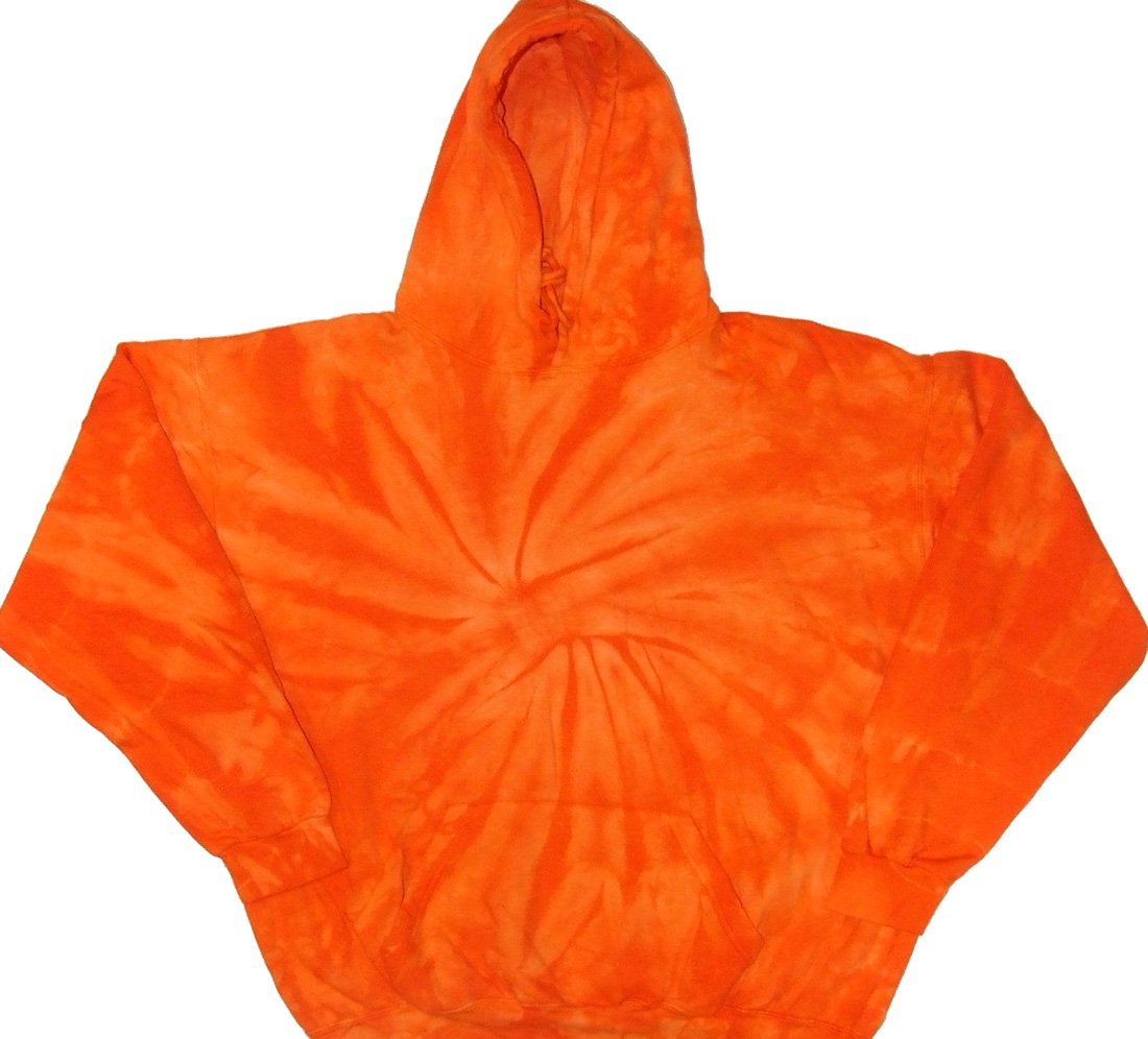 Halloween Orange Spiral Tie-Dye Pullover Hoodie for Men, Women & Teens | Cozy Fall Sweatshirt for Parties, Trick-or-Treating & Seasonal Outfits