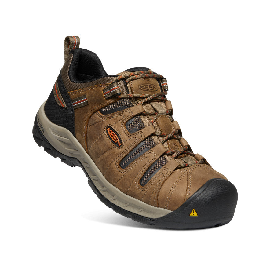 Men's Flint II Steel Toe Work Boots - Shitake/Rust - Durable Safety Shoes for Construction & Outdoor Work