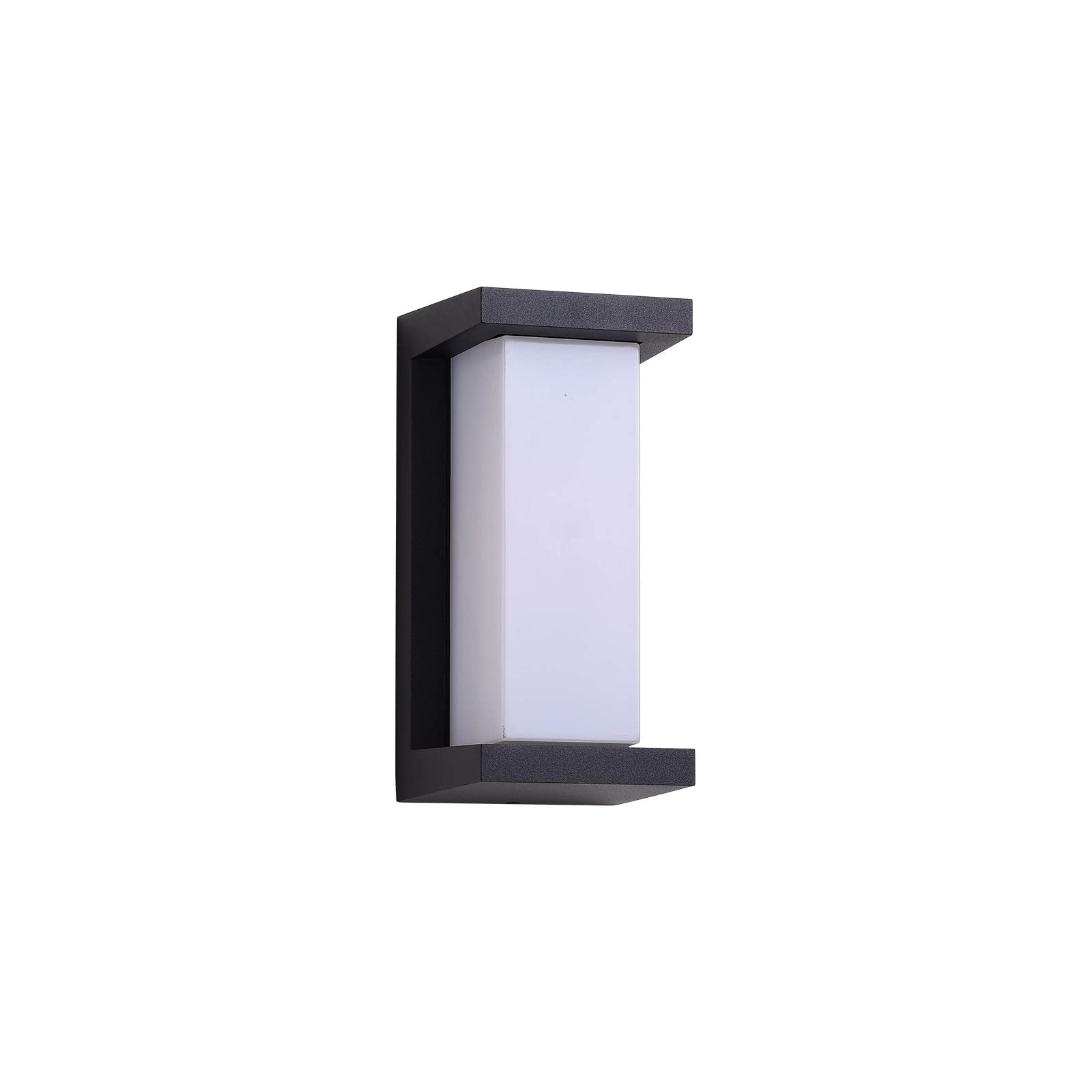 IP65 Waterproof LED Wall Sconce Light Fixture - Black Aluminum Outdoor/Indoor Wall Mounted Lighting for Porch, Patio, Garden & Hallway