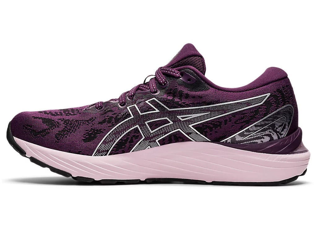 ASICS Women's GEL-CUMULUS 23 Running Shoes - Deep Plum/Pure Silver - Lightweight Cushioned Sneakers for Jogging, Gym Workouts & Daily Walking