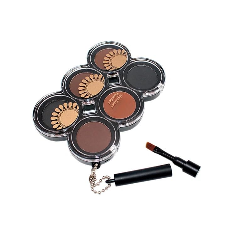 Long-Lasting Waterproof Smudge-Proof 6-in-1 Eyeliner Gel & Powder Set with 2 Professional Makeup Brushes | Perfect for Everyday Wear, Party Makeup & Special Occasions