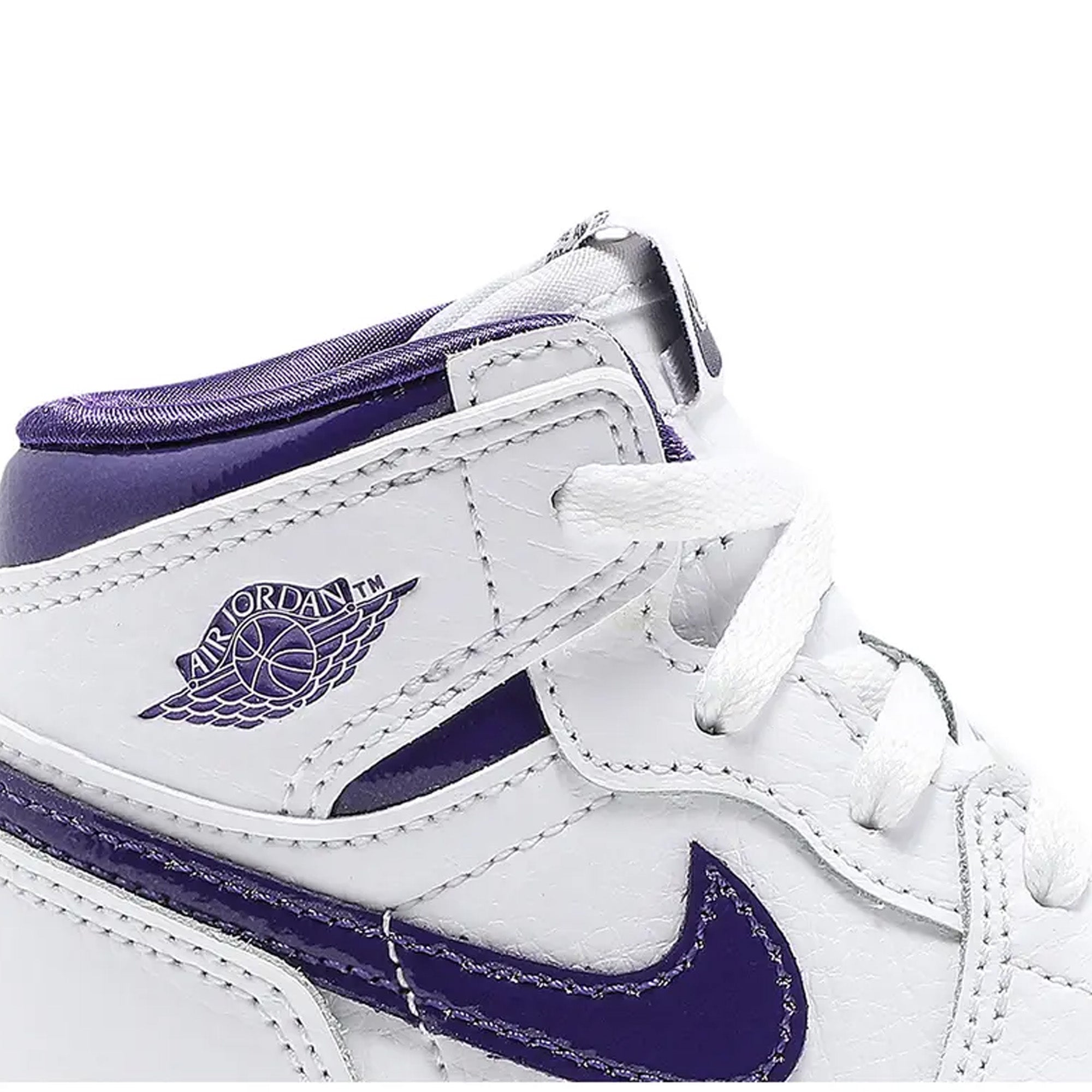 Air Jordan 1 Retro High 'Court Purple' TD Sneakers (2021) - Men's Basketball Shoes for Streetwear & Casual Fashion