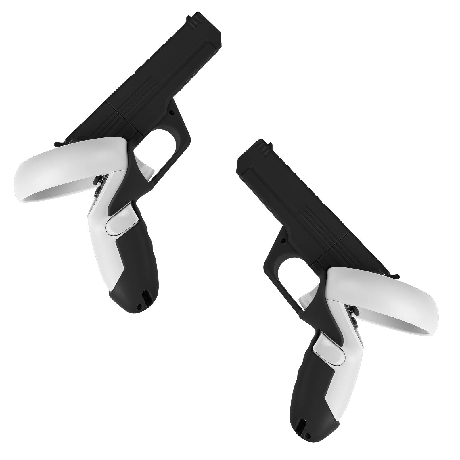 Ermorgen VR Controller Gun Case for Oculus Quest 2 - Hard PC Shell Protective Cover for FPS VR Shooting Games - Easy Installation - Black - Perfect for Immersive VR Gaming and Controller Protection
