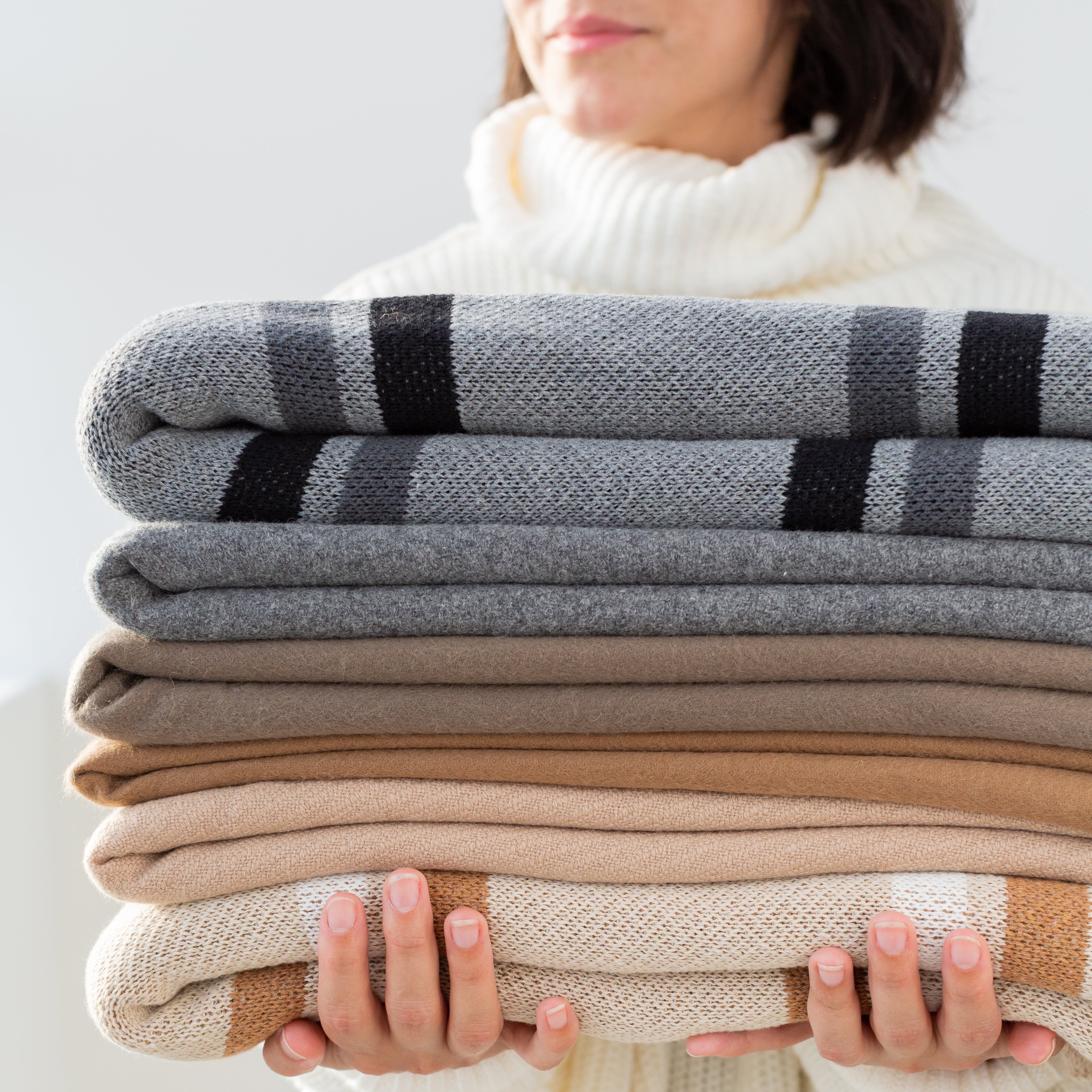 Premium 100% Natural Cotton Throw Blanket - Soft, Cozy & Breathable for Living Room, Bedroom, or Outdoor Use