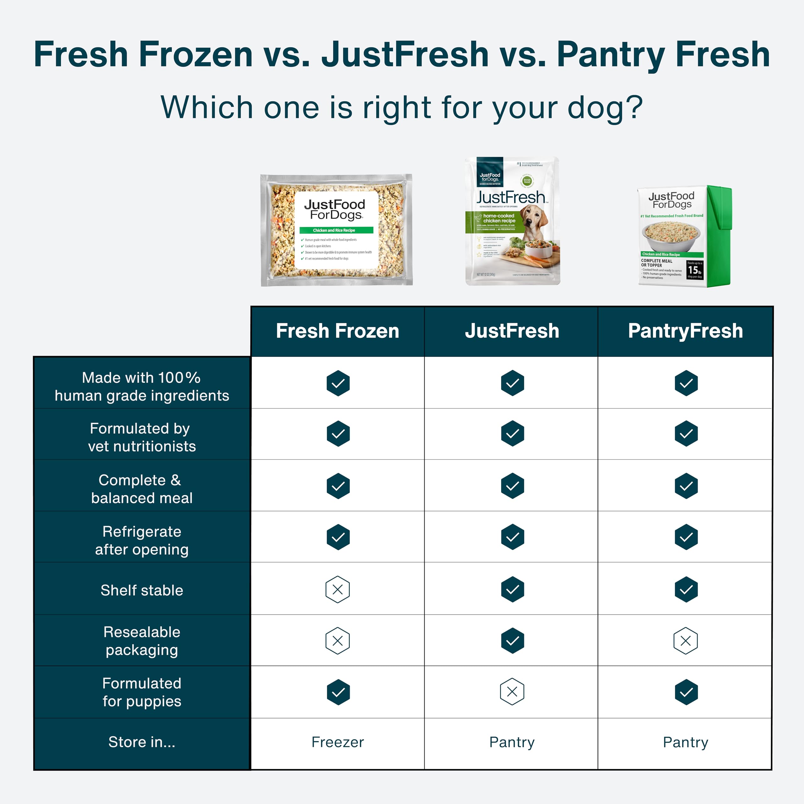 JustFoodForDogs Frozen Fresh Dog Food - Human-Grade Chicken & Rice Recipe (18oz, Pack of 21) | Complete Meal or Food Topper for Dogs | Perfect for Picky Eaters & Sensitive Stomachs