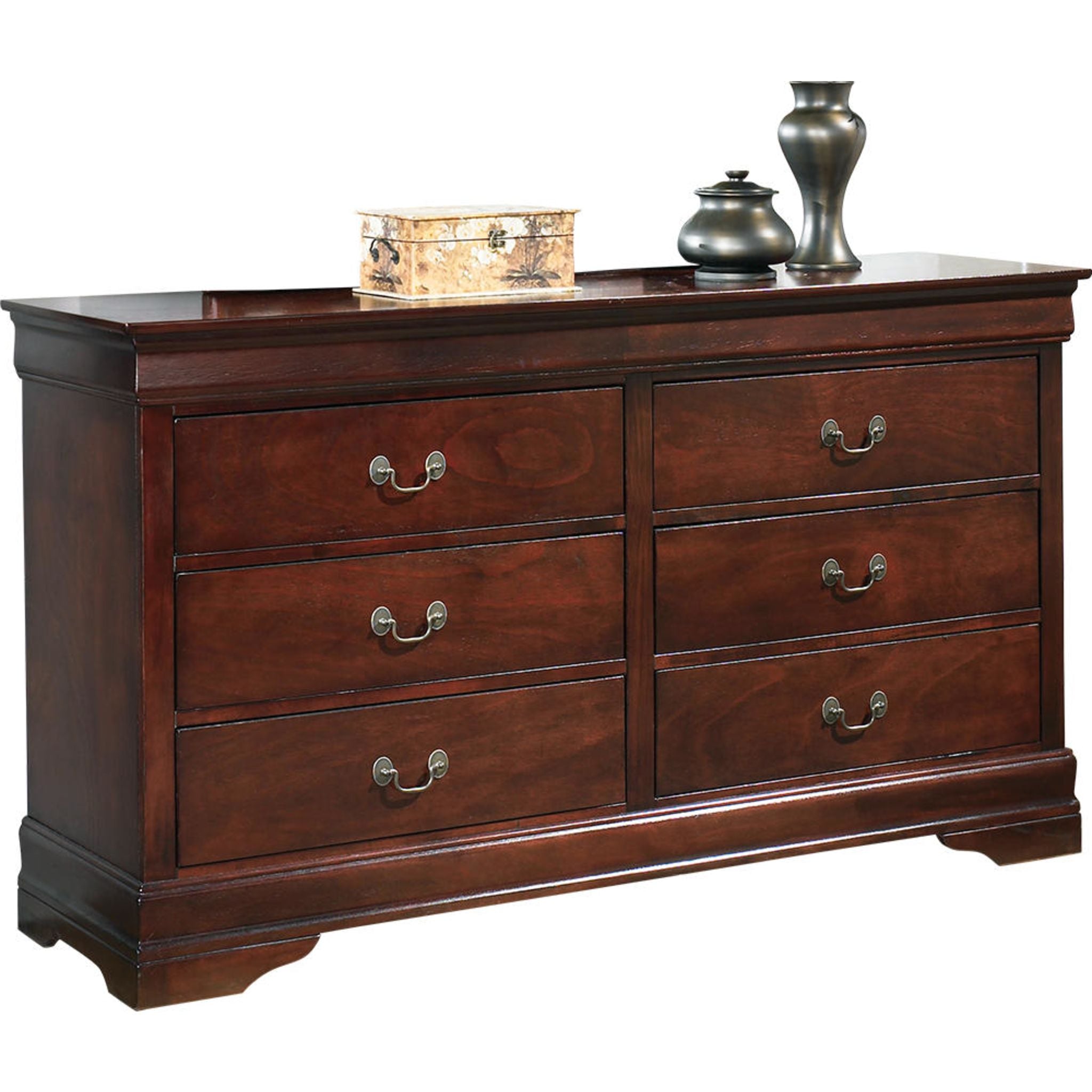 Alisdair 5-Piece Queen Sleigh Bedroom Set in Dark Brown - Complete Bed Frame, Nightstands & Dresser for Elegant Master Bedroom Decor